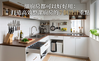 細廚房都可以好好用：打造高效整潔廚房的 7 個設計重點