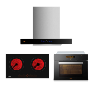 3件組合 - EMG7509 75厘米 煙囪式抽油煙機 + EEG75201 75厘米 煮食爐 + HZK-TS1 42L 嵌入式蒸焗爐