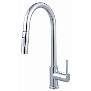 Stylish and durable single-pole hot and cold water faucet